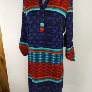 Sz 6 Laundry Mulit Color Midi Dress